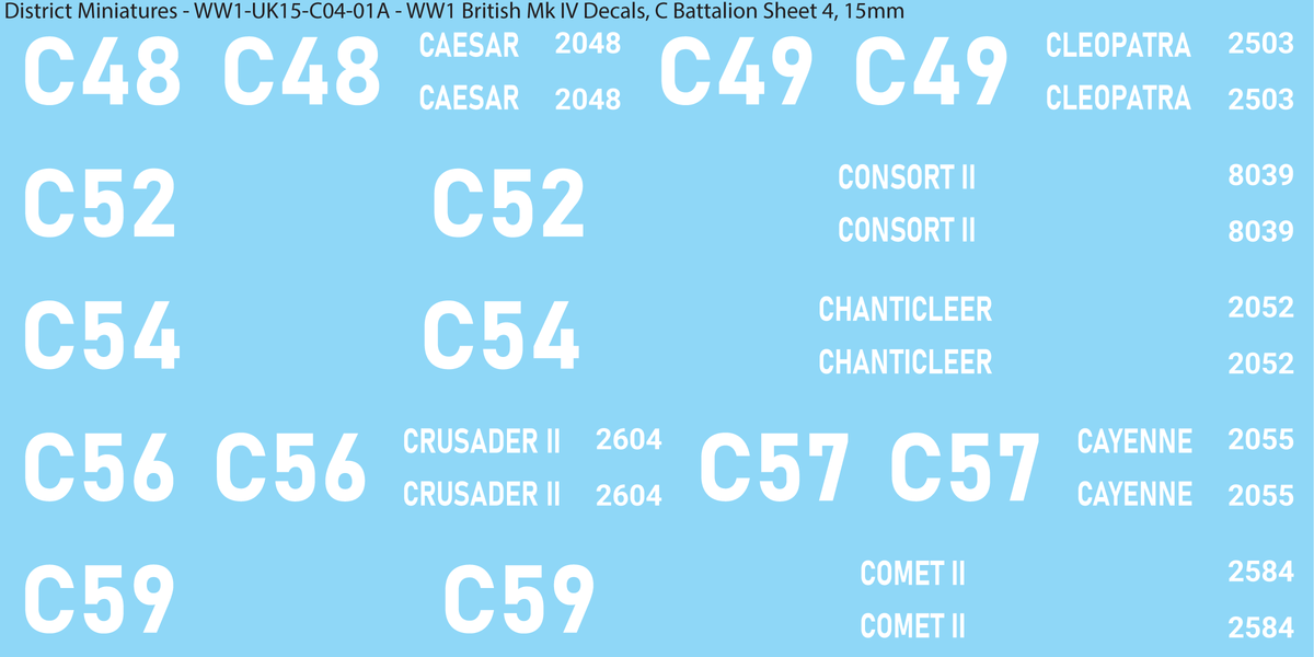 C Battalion Sheet 4, 15mm