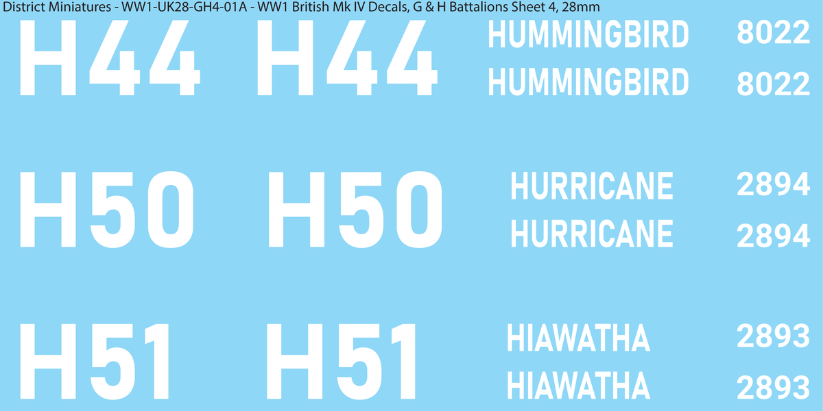 G & H Battalions Sheet 4, 28mm