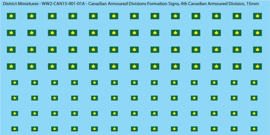 WW2 Canada - Canadian Armoured Divisions Formation Signs (Multiple Options), 15mm