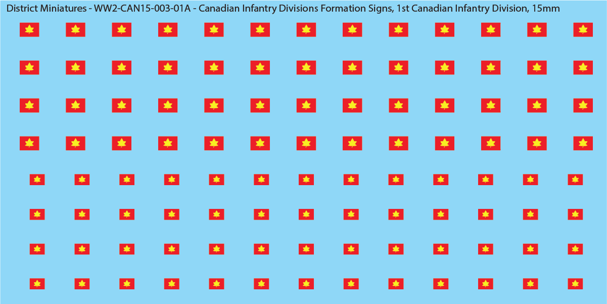 WW2 Canada - Canadian Infantry Divisions Formation Signs (Multiple Options), 15mm