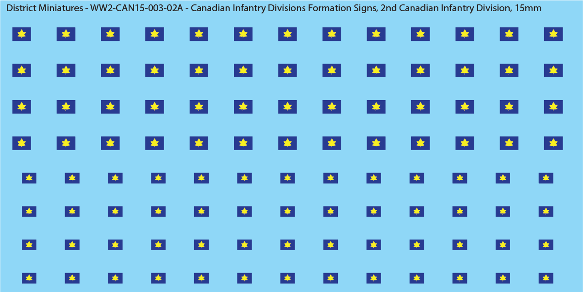 WW2 Canada - Canadian Infantry Divisions Formation Signs (Multiple Options), 15mm