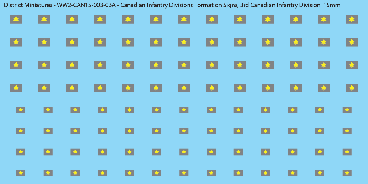 WW2 Canada - Canadian Infantry Divisions Formation Signs (Multiple Options), 15mm