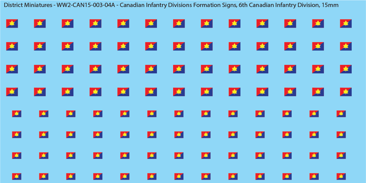 WW2 Canada - Canadian Infantry Divisions Formation Signs (Multiple Options), 15mm