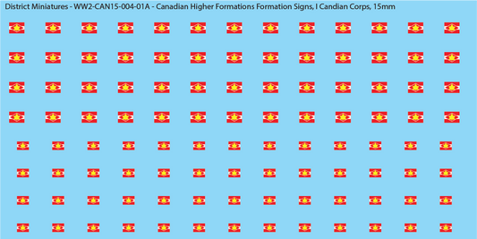 WW2 Canada - Canadian Higher Formations Formation Signs (Multiple Options), 15mm