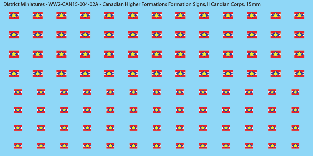 WW2 Canada - Canadian Higher Formations Formation Signs (Multiple Options), 15mm