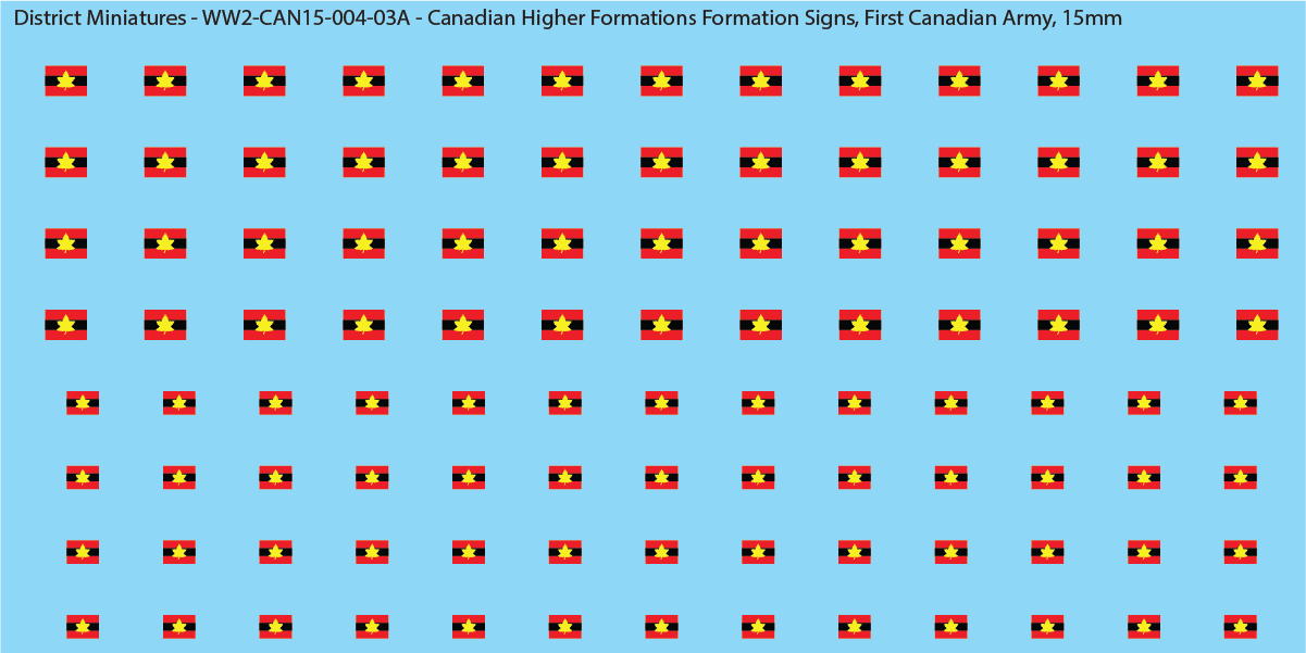 WW2 Canada - Canadian Higher Formations Formation Signs (Multiple Options), 15mm