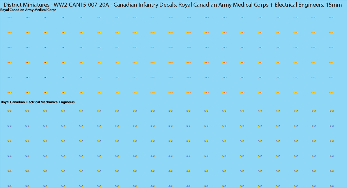 WW2 Canada - Canadian Infantry Decals (Multiple Options), 15mm Decals