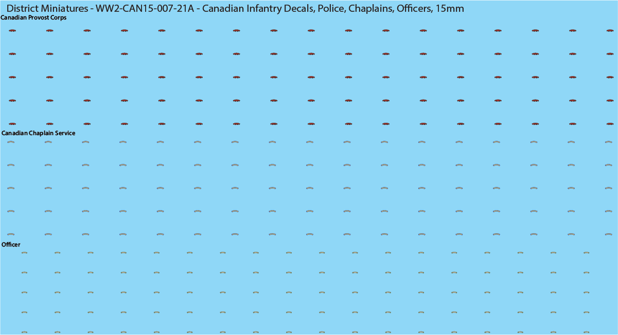 WW2 Canada - Canadian Infantry Decals (Multiple Options), 15mm Decals