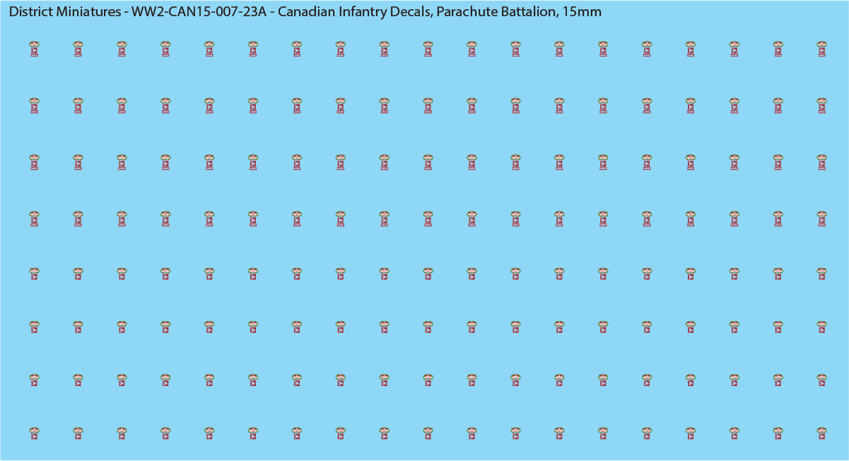 WW2 Canada - Canadian Infantry Decals (Multiple Options), 15mm Decals