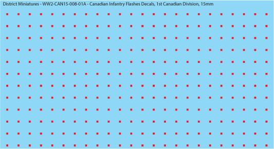 WW2 Canada - Canadian Infantry Flashes Decals (Multiple Options), 15mm Decals