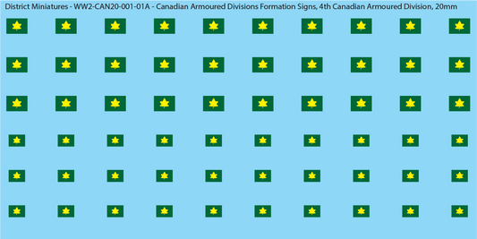 WW2 Canada - Canadian Armoured Divisions Formation Signs (Multiple Options), 20mm