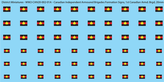 WW2 Canada - Canadian Independent Armoured Brigades Formation Signs (Multiple Options), 20mm