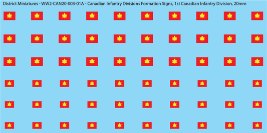 WW2 Canada - Canadian Infantry Divisions Formation Signs (Multiple Options), 20mm