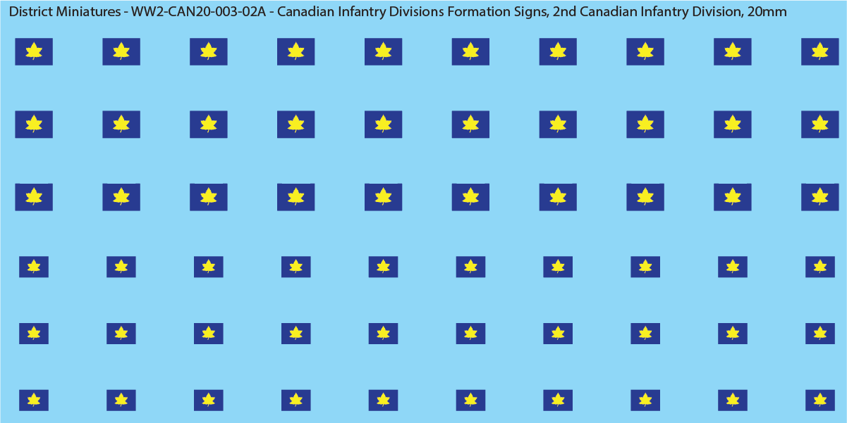 WW2 Canada - Canadian Infantry Divisions Formation Signs (Multiple Options), 20mm