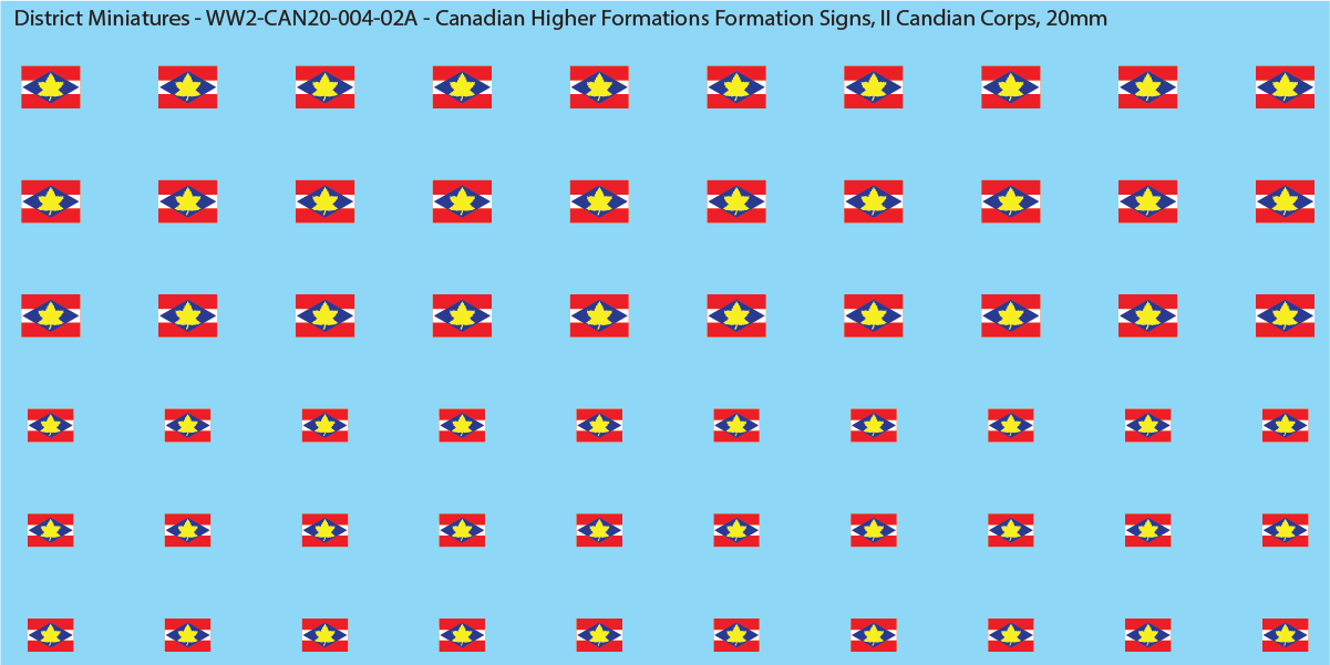 WW2 Canada - Canadian Higher Formations Formation Signs (Multiple Options), 20mm