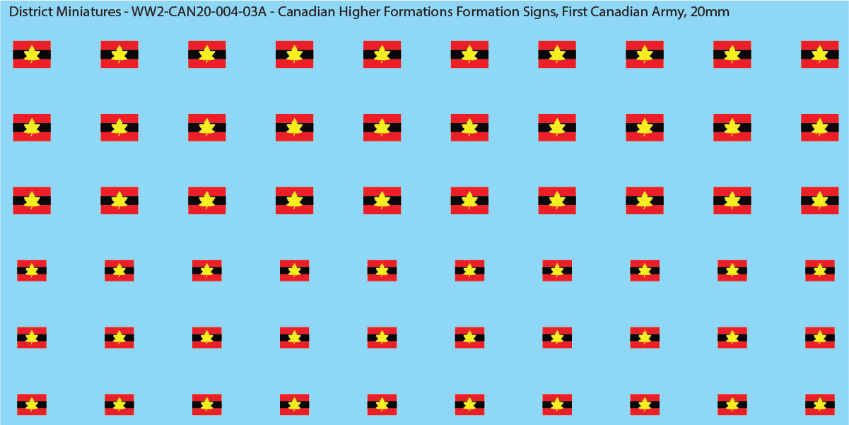 WW2 Canada - Canadian Higher Formations Formation Signs (Multiple Options), 20mm