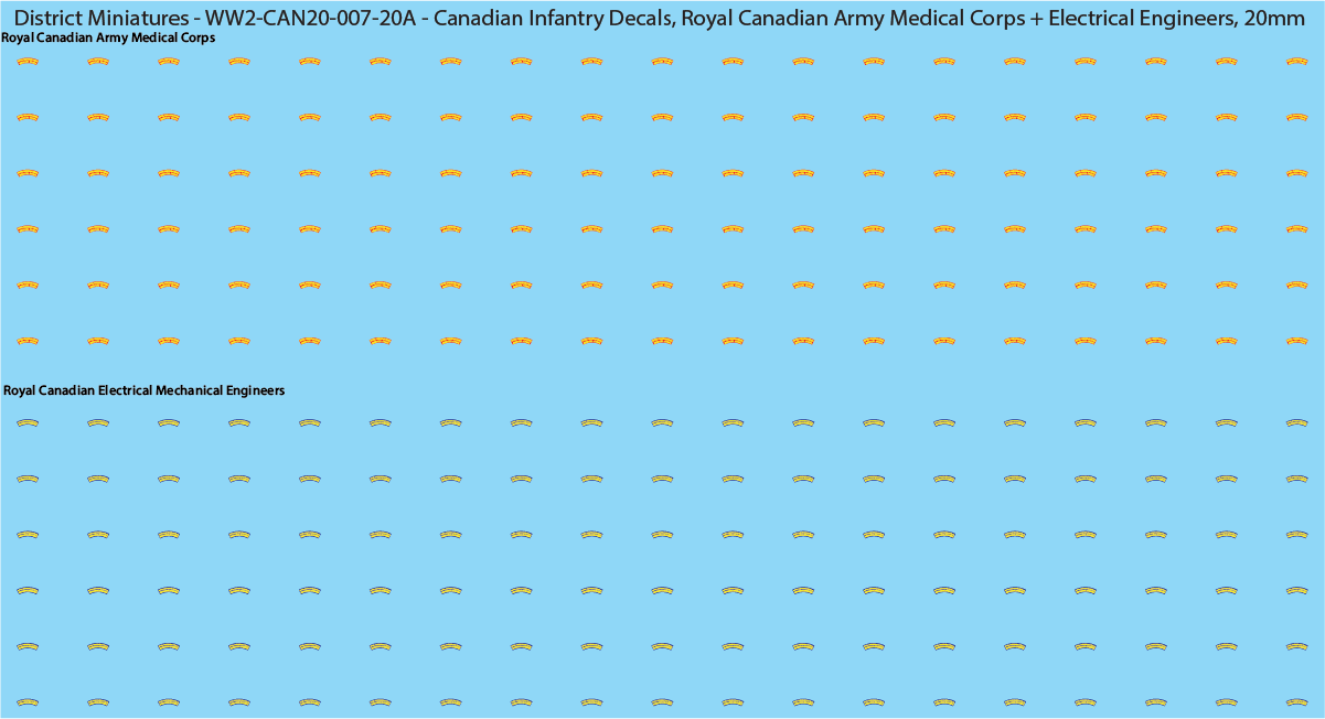 WW2 Canada - Canadian Infantry Decals (Multiple Options), 20mm Decals
