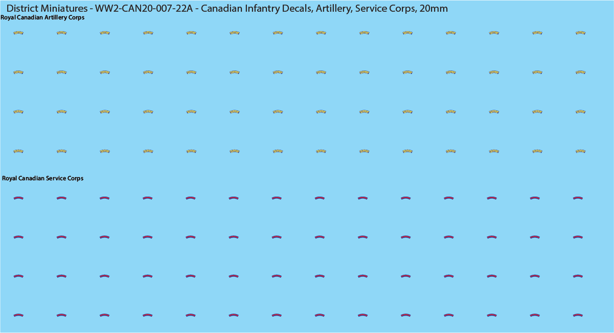 WW2 Canada - Canadian Infantry Decals (Multiple Options), 20mm Decals