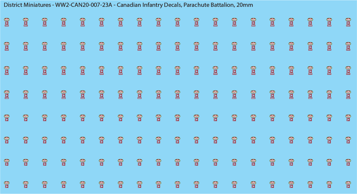 WW2 Canada - Canadian Infantry Decals (Multiple Options), 20mm Decals