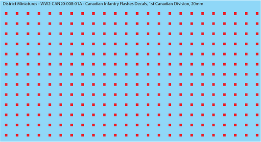 WW2 Canada - Canadian Infantry Flashes Decals (Multiple Options), 20mm Decals