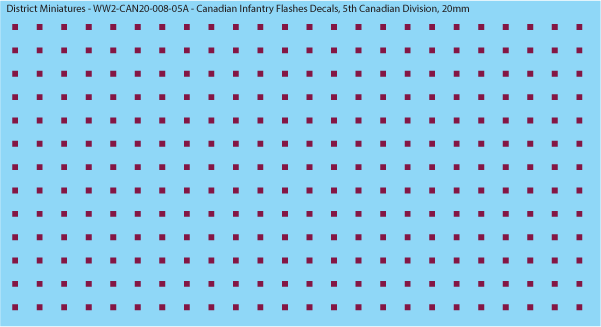 WW2 Canada - Canadian Infantry Flashes Decals (Multiple Options), 20mm Decals