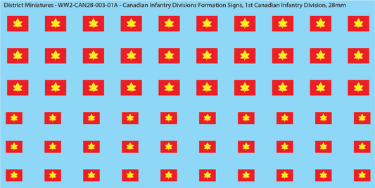 WW2 Canada - Canadian Infantry Divisions Formation Signs (Multiple Options), 28mm