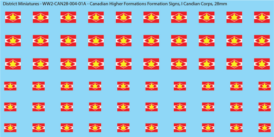 WW2 Canada - Canadian Higher Formations Formation Signs (Multiple Options), 28mm
