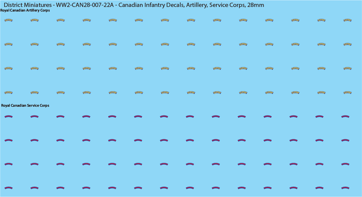 WW2 Canada - Canadian Infantry Decals (Multiple Options), 28mm Decals