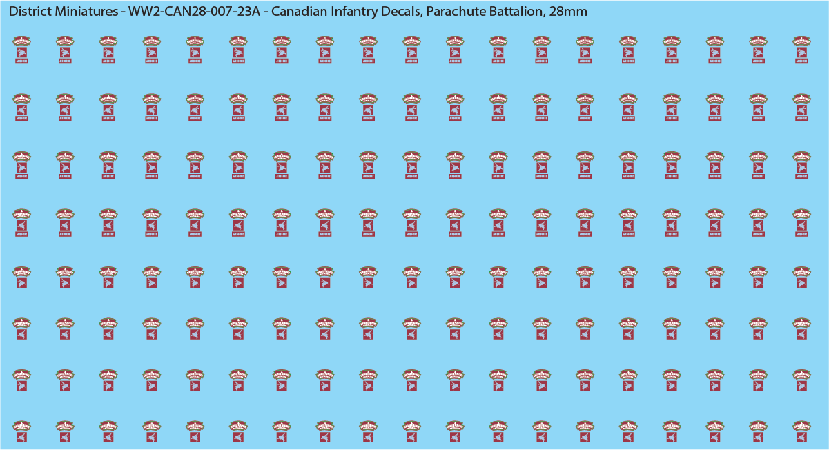 WW2 Canada - Canadian Infantry Decals (Multiple Options), 28mm Decals