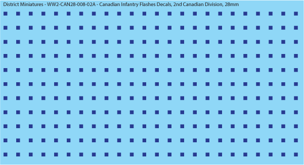 WW2 Canada - Canadian Infantry Flashes Decals (Multiple Options), 28mm Decals