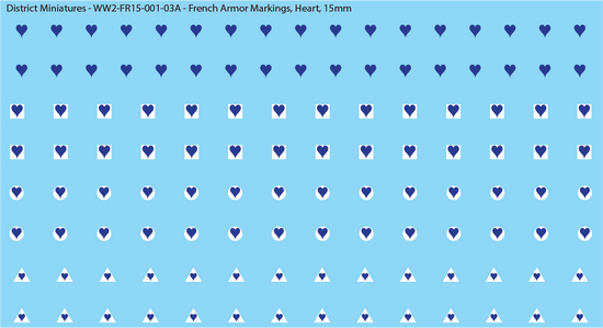 WW2 France - French Armor Markings (Multiple Options), 15mm Decals ...