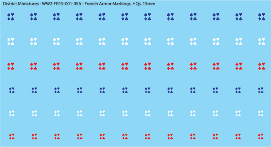 WW2 France - French Armor Markings, HQ, 15mm