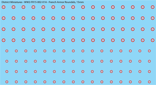 WW2 France - French Armor Roundels, 15mm