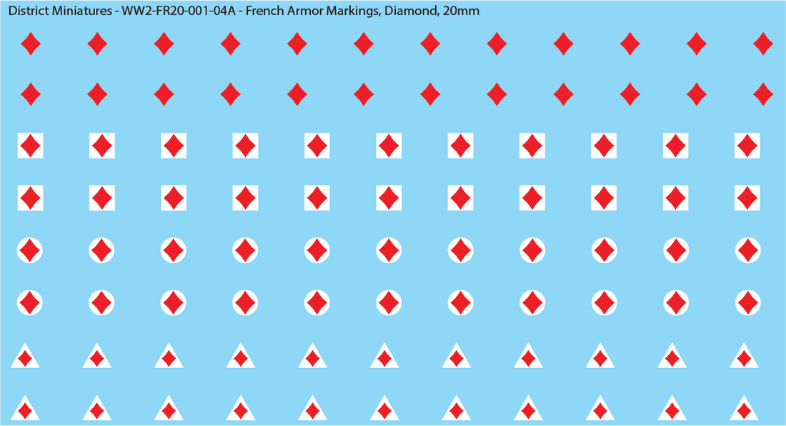 WW2 France - French Armor Markings (Multiple Options), 20mm Decals ...