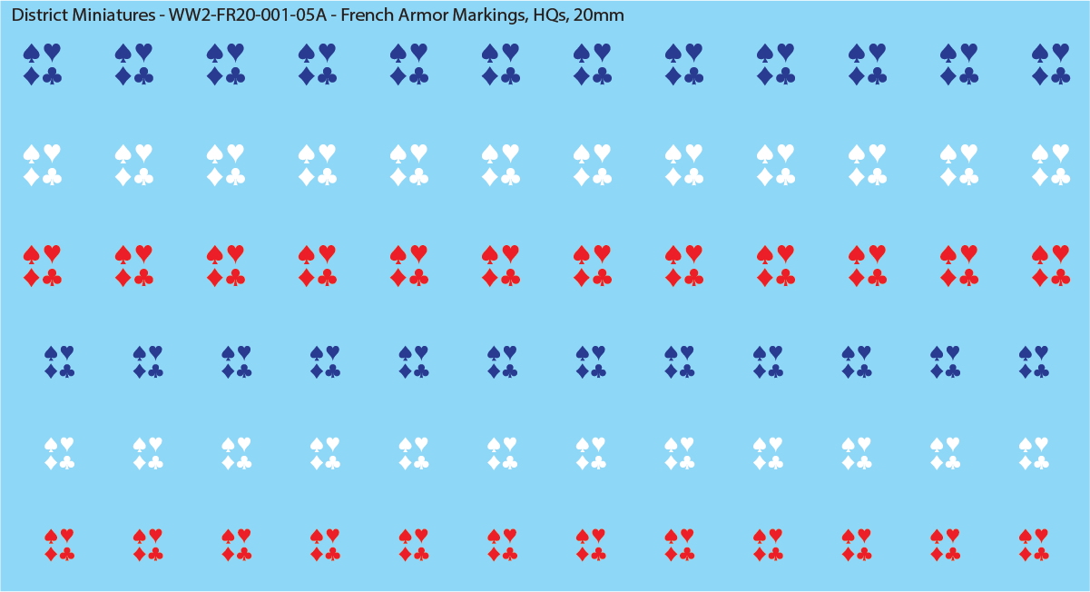 WW2 France - French Armor Markings, HQ, 20mm