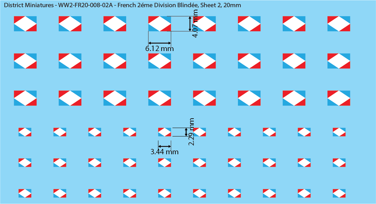WW2 France - French 2éme Division Blindée (Multiple Options), 20mm