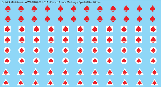 WW2 France - French Armor Markings (Multiple Options), 28mm Decals