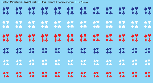 WW2 France - French Armor Markings, HQ, 28mm