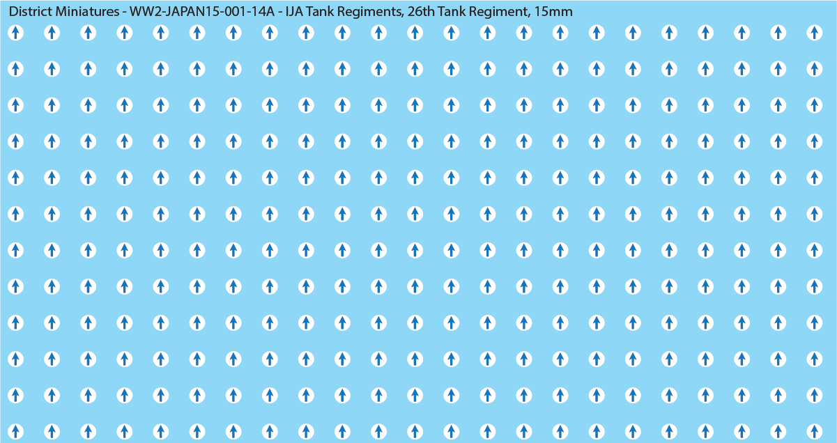 WW2 Japanese - IJA Tank Regiments, 15mm Decals