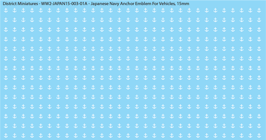 WW2 Japanese - Japanese Navy Anchor Emblem, 15mm Decals