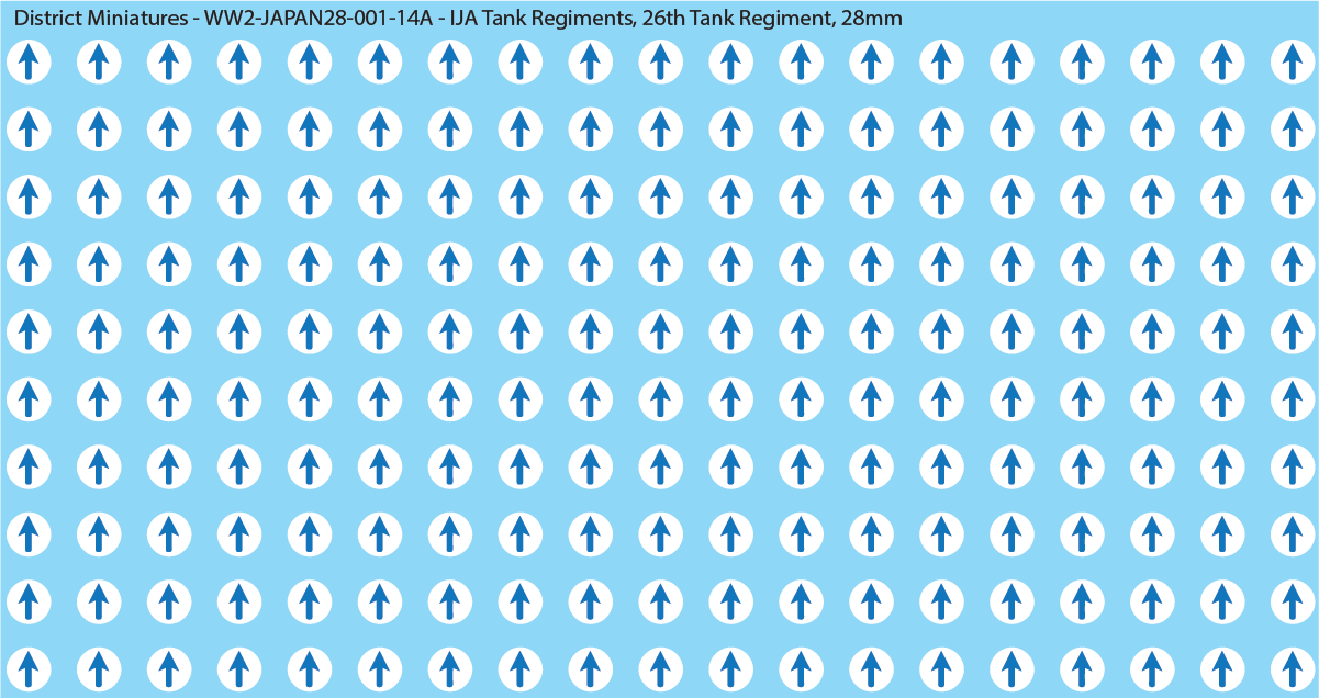 WW2 Japanese - IJA Tank Regiments, 28mm Decals