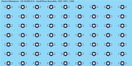 WW2 US Aircraft Roundels (Multiple Options), 1/300 Decals